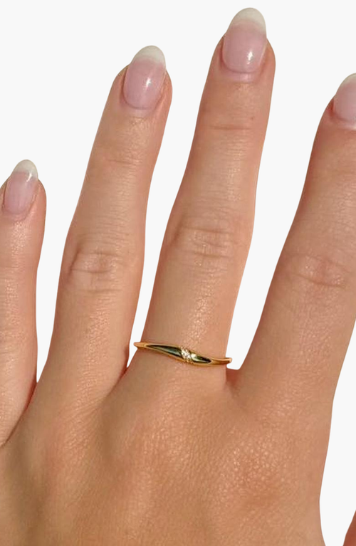 Little Sky Stone Liana Wave Ring In Gold