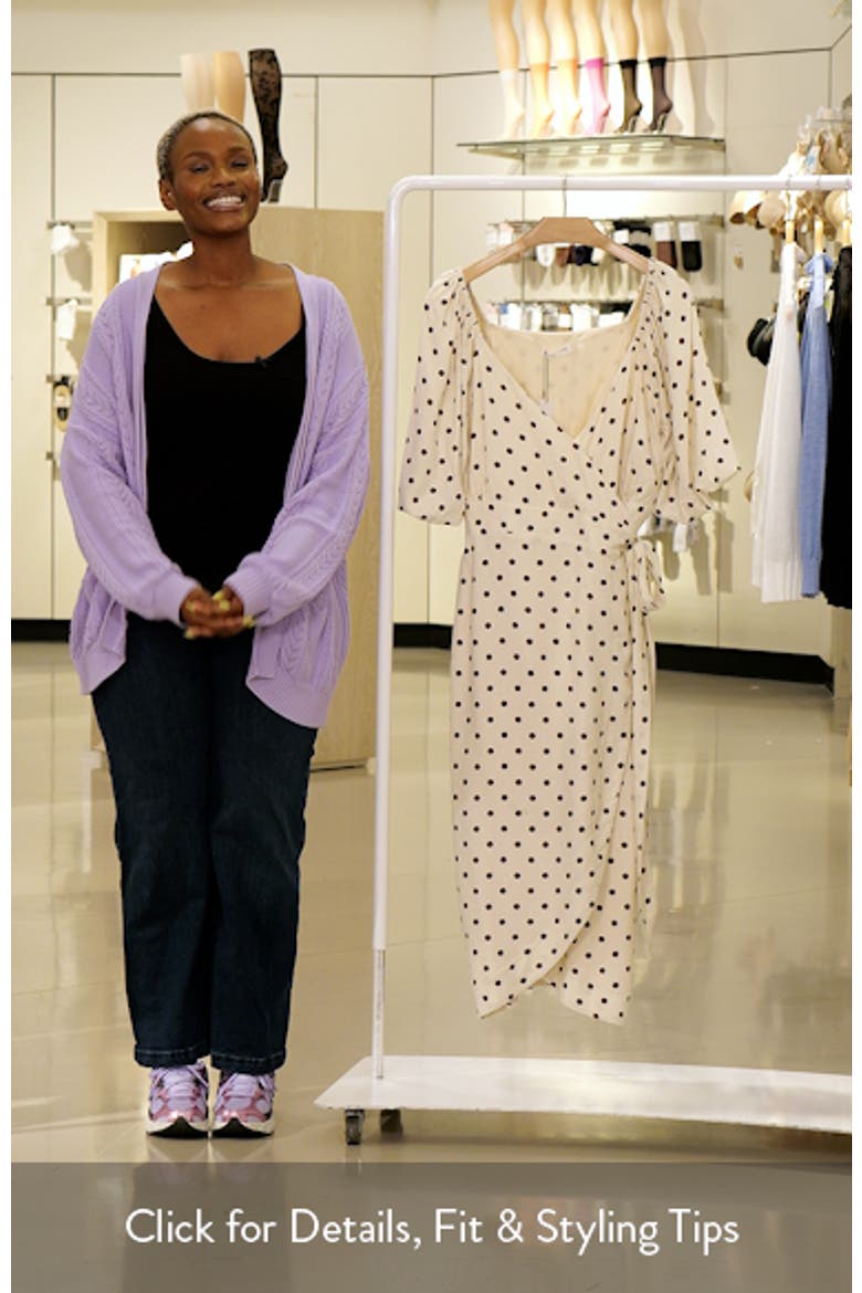 Claudine Print Wrap Midi Dress video
