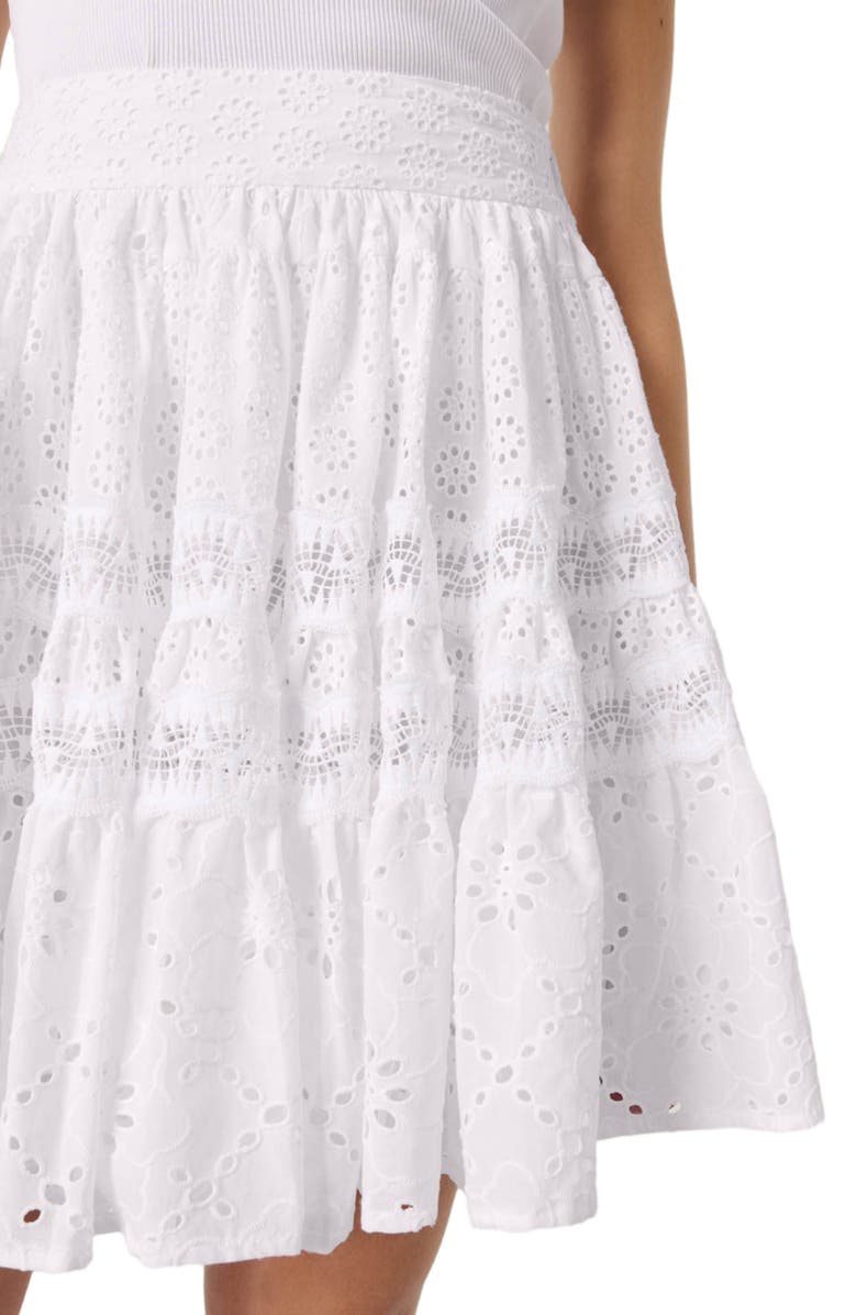 maje Short embroidered skirt, Alternate, color, 