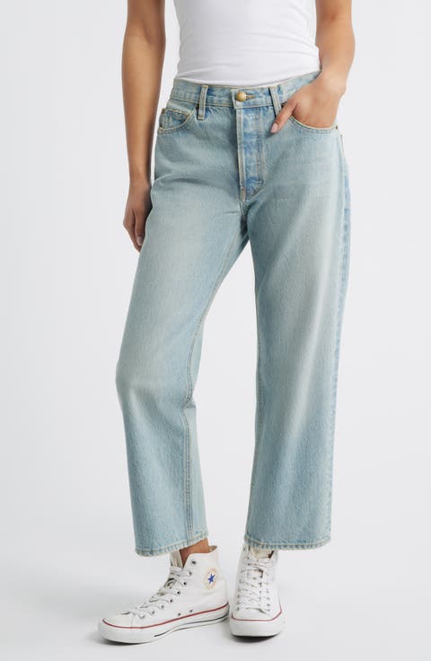 The Wayne Crop Straight Leg Jeans (Tidal Wash)