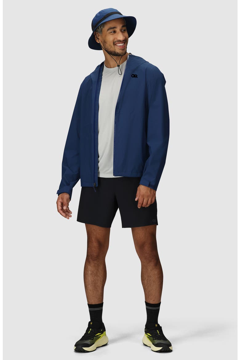 Stratoburst Packable Rain Jacket, Alternate, color, SOLID CENOTE