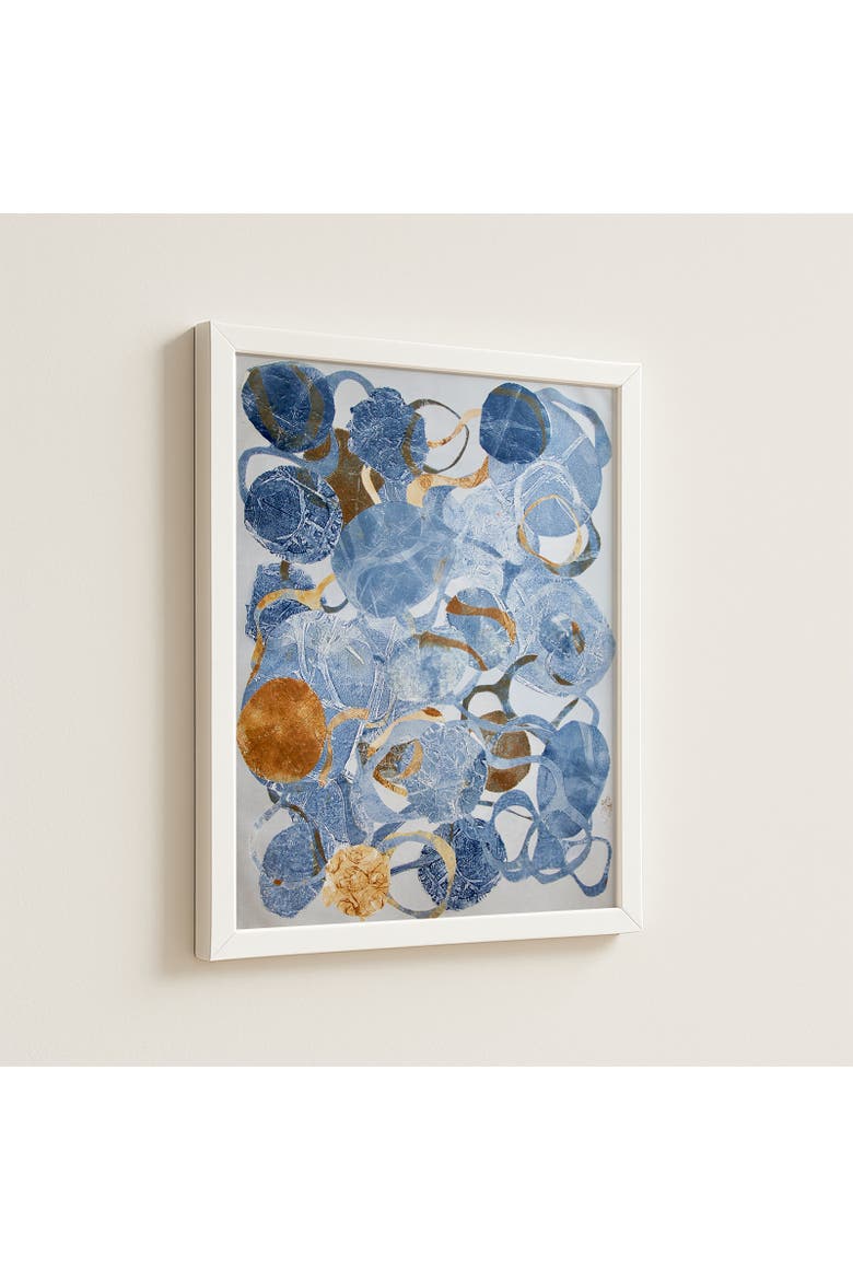 Outer Orbit Small Framed Print, Alternate, color, Blue
