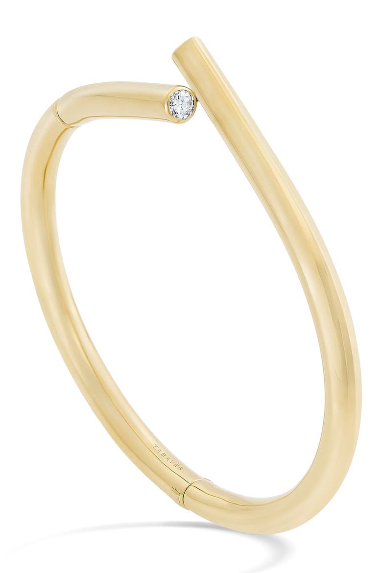 Oera Diamond Bezel Hinged Bracelet, Alternate, color, YELLOW GOLD