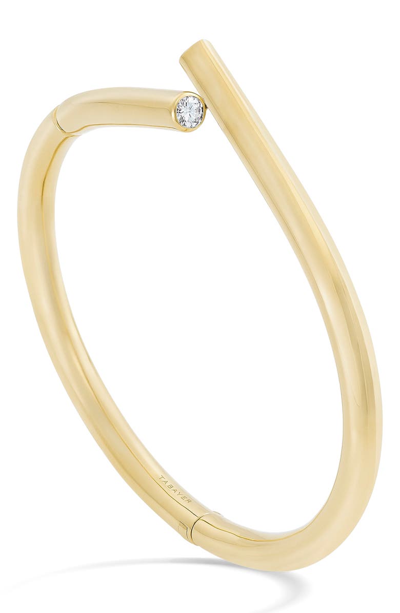 TABAYER Oera Diamond Bezel Hinged Bracelet, Alternate, color, Yellow Gold