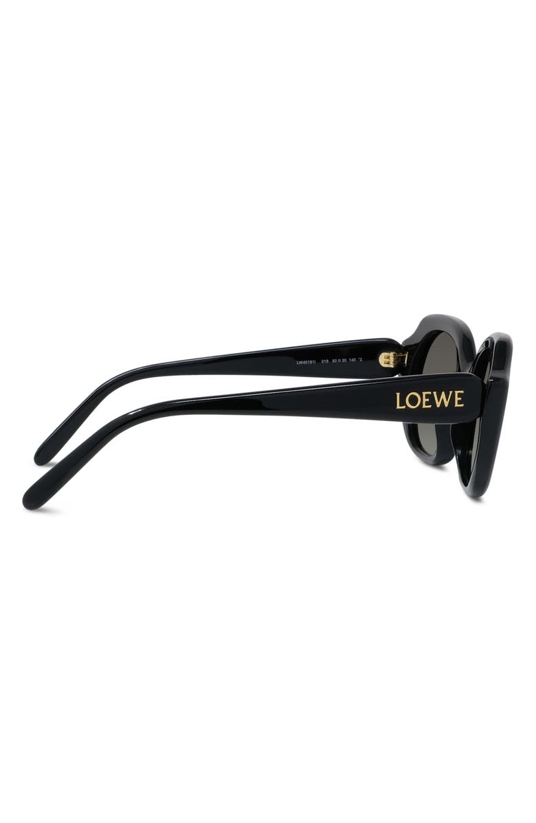 Loewe Slim 50mm Geometric Sunglasses, Alternate, color, Shiny Black / Gradient Smoke