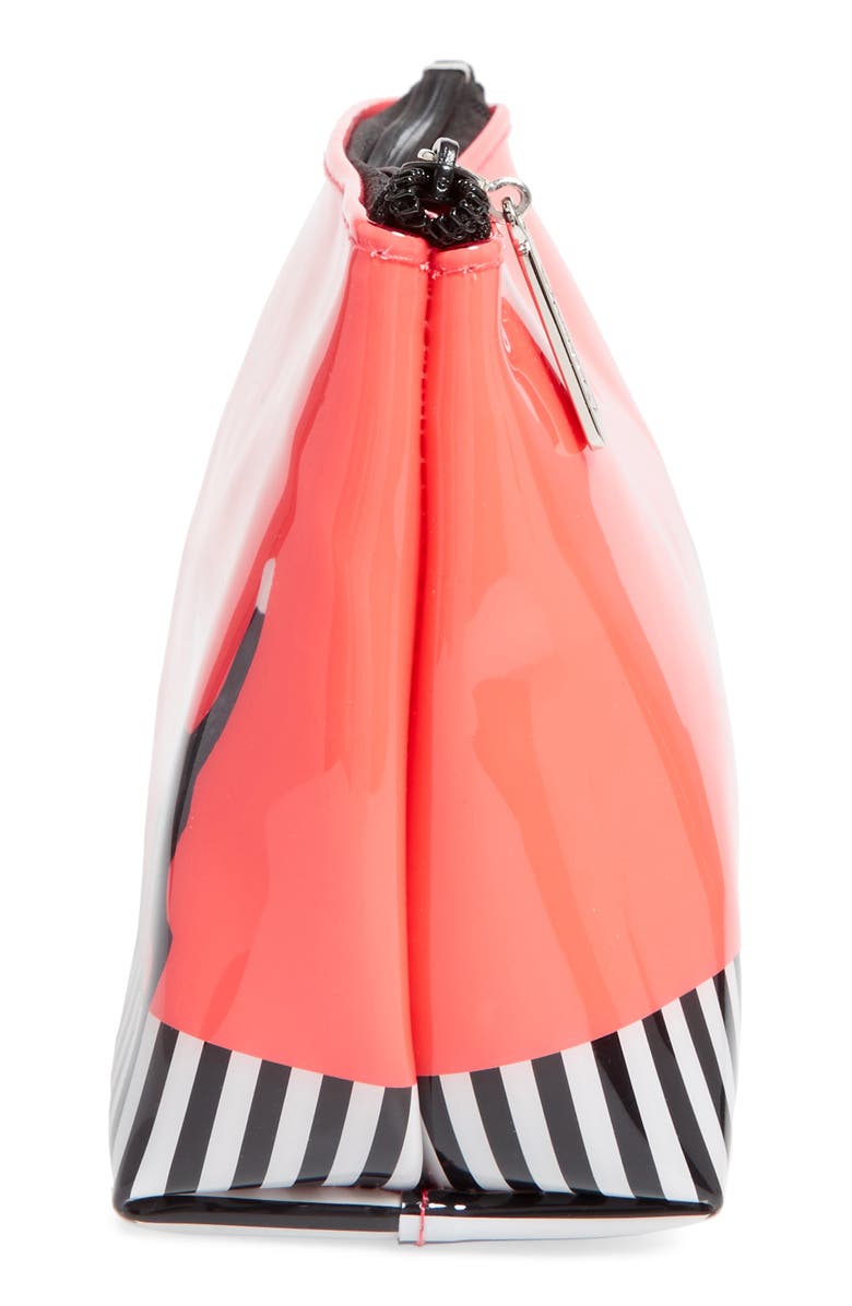 Catseye London Cat On Stripe Cosmetics Case, Alternate, color, 