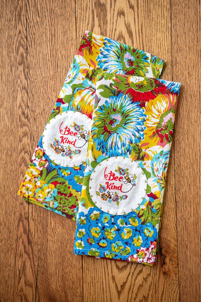 Spring Gathering Tea Towel, Set of 2, Alternate, color, Multi