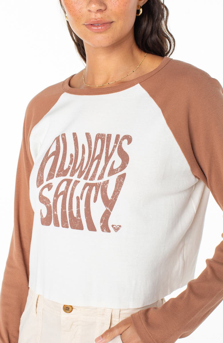 Roxy Always Salty Long Sleeve Graphic T-Shirt, Alternate, color, Carob Brown