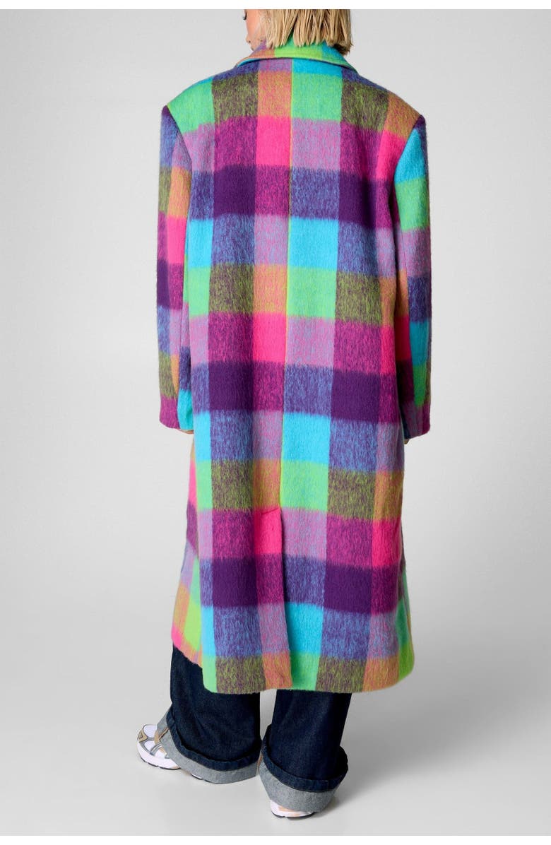 NASTY GAL Multi Check Tailored Coat, Alternate, color, Multi