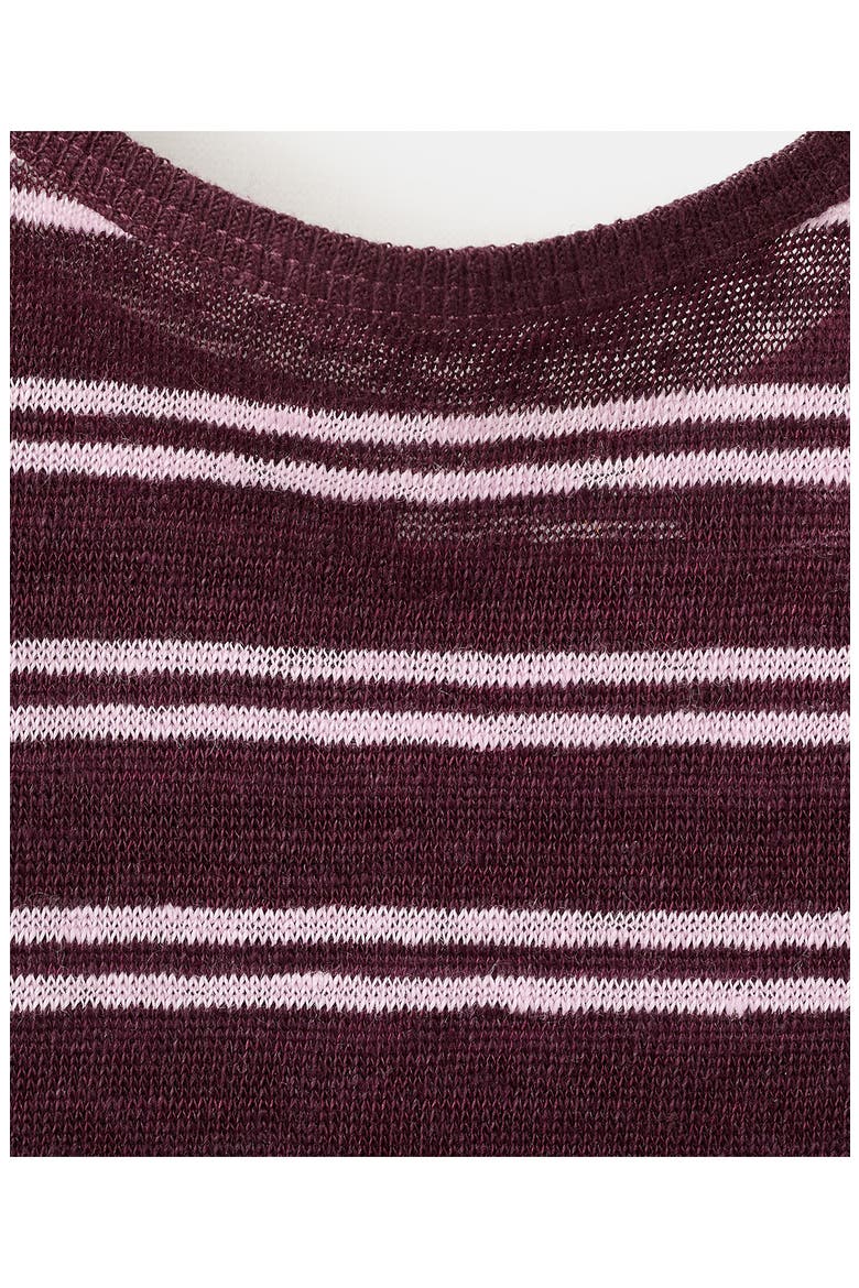 Stripe Linen Tank, Alternate, color, MAROON
