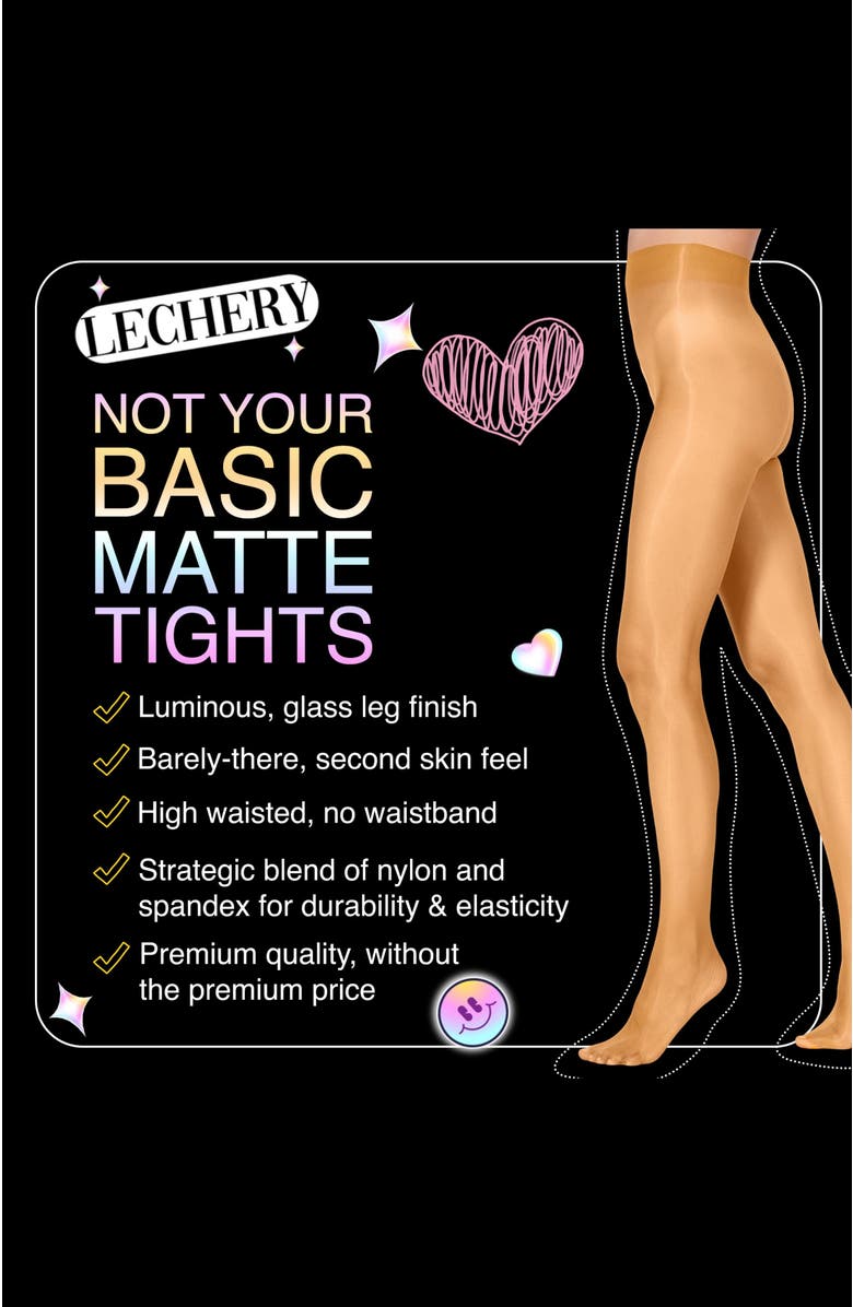LECHERY<sup>®</sup> 5-Pack Glossy Sheer Ladder Resistant Party Evening Tights for Women, Alternate, color, Caramel