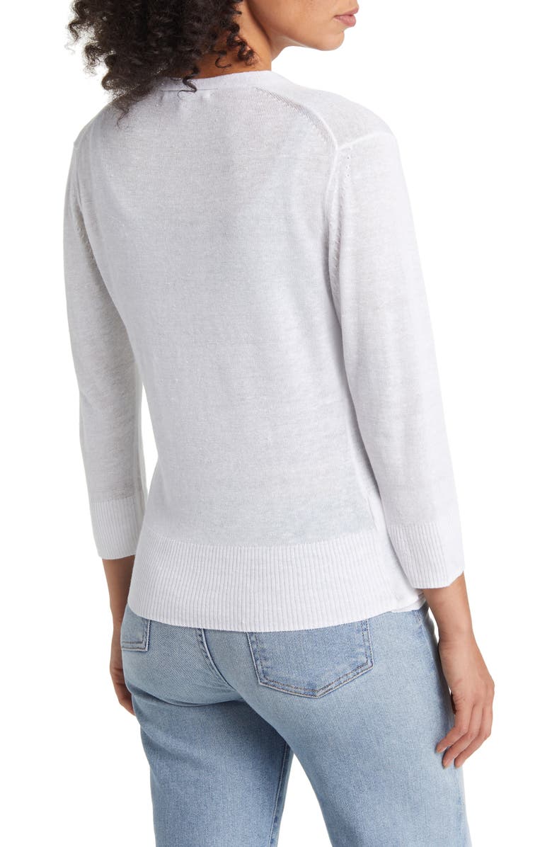 Tommy Bahama Addison Linen Blend Cardigan, Alternate, color, White