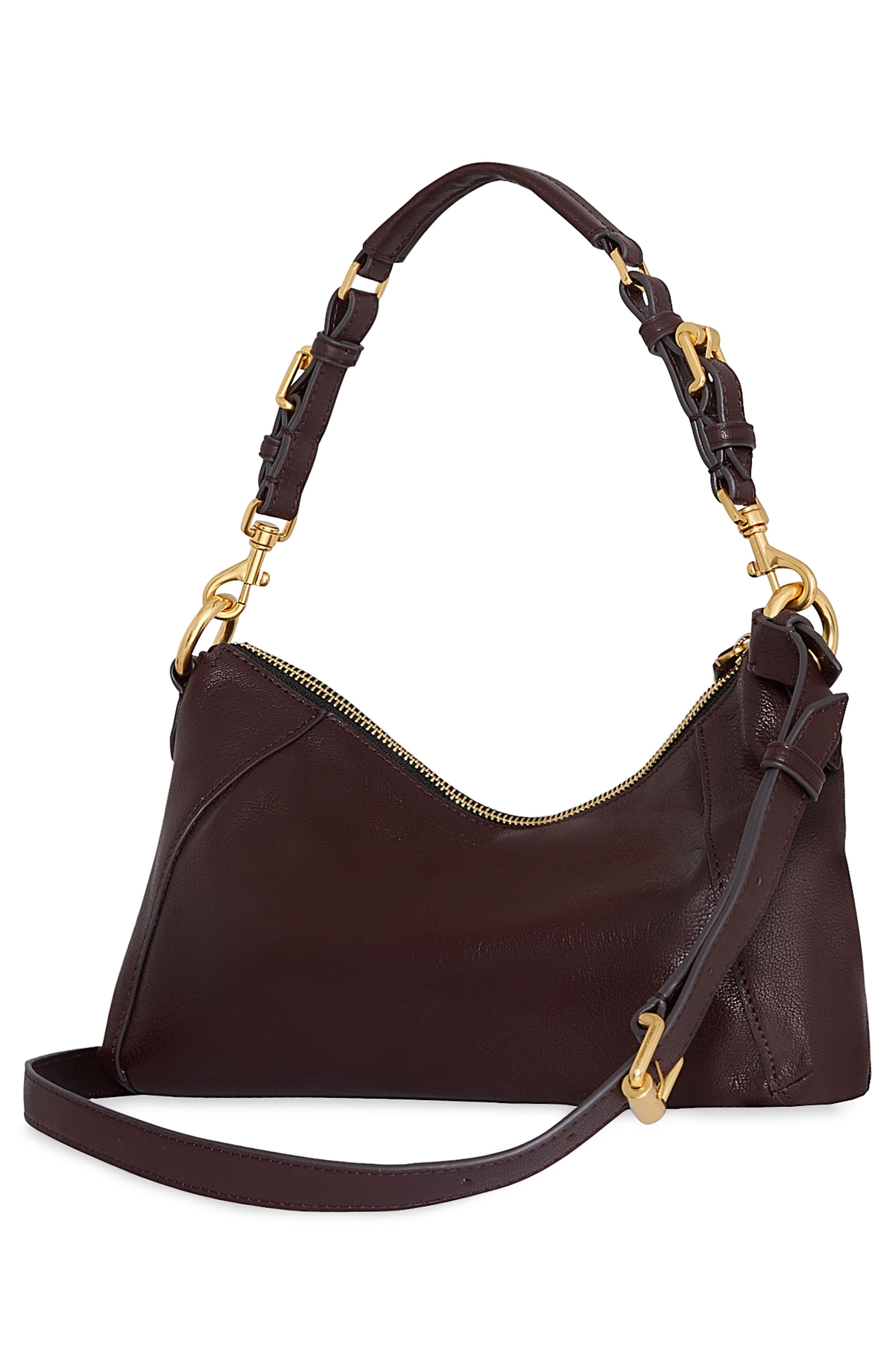 Rebecca Minkoff Small Rivington Leather Shoulder Bag, Alternate, color, Sable