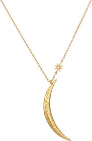 Satya Jewelry Illuminated Path Gold Moon Necklace