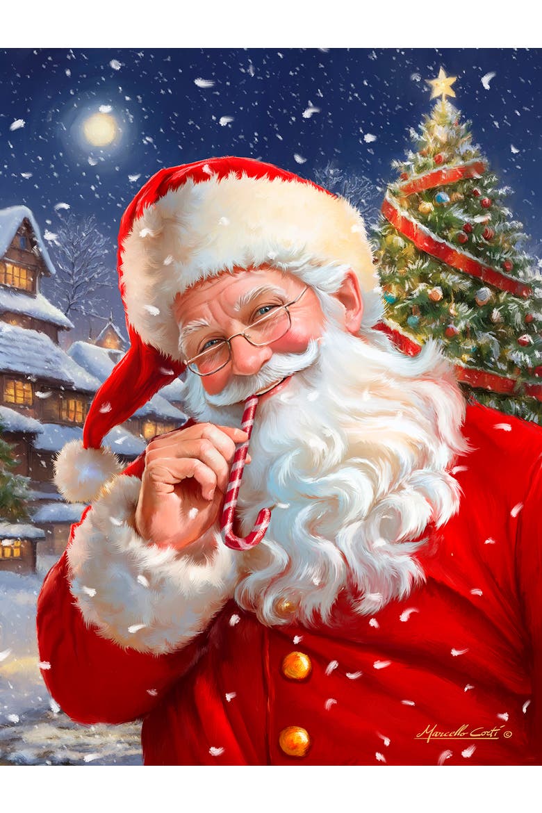Candy Cane Santa 500 piece Jigsaw Puzzle for Adults, Alternate, color, Multicolor
