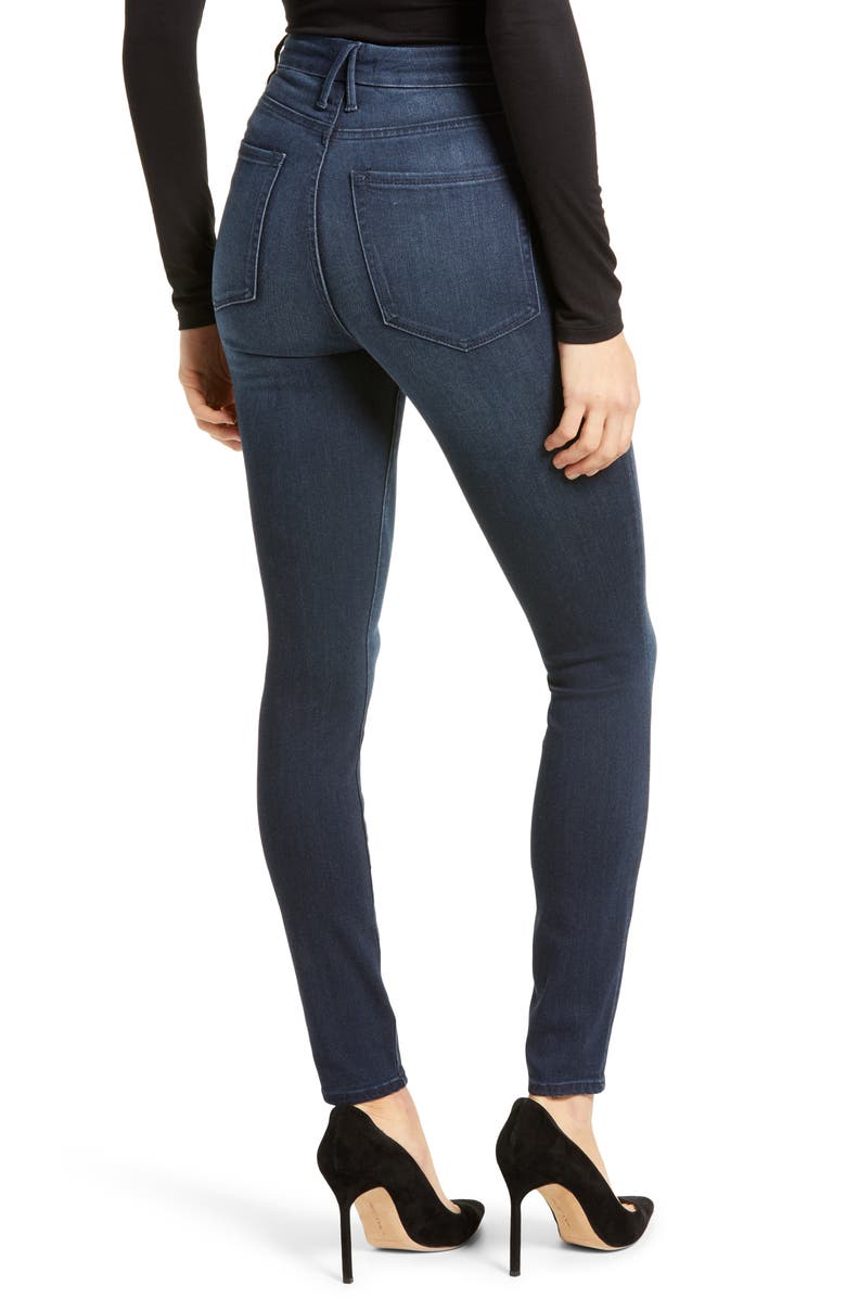 Good American Good Legs High Waist Ankle Skinny Jeans, Alternate, color, Blue600