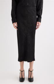 Dries Van Noten Sati Moir Viscose Skirt