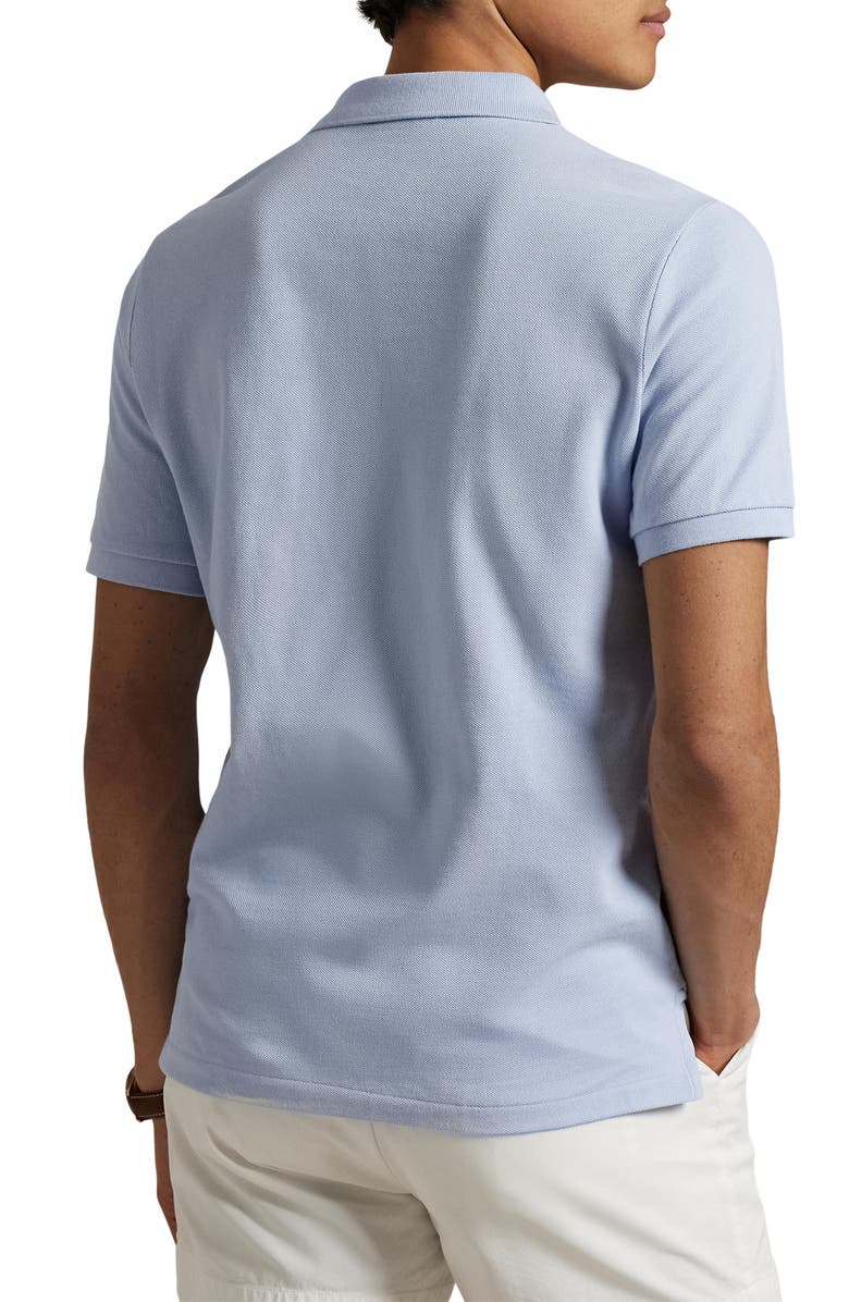 Polo Ralph Lauren Classic Fit Solid Blue Cotton Piqué Polo, Alternate, color,