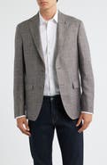 Jack Victor Midland Contemporary Fit Slub Wool & Silk Blend Mélange Sport Coat