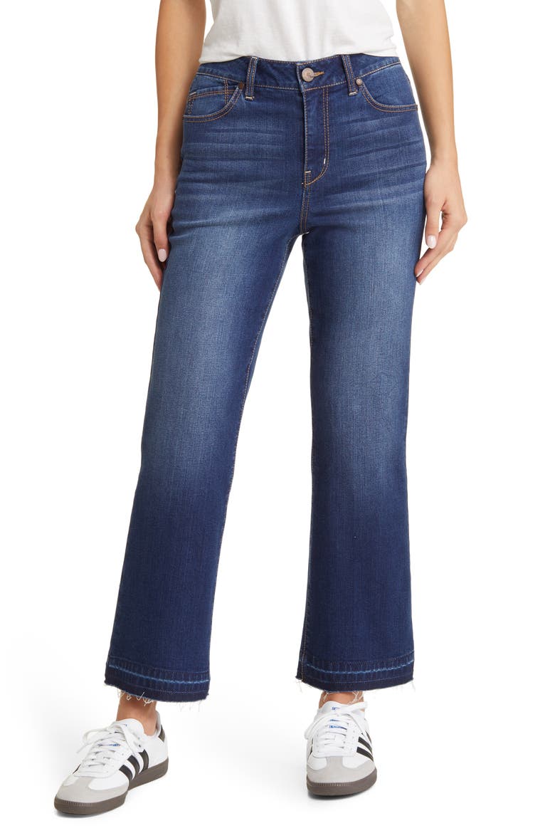 Release Hem High Waist Demi Bootcut Jeans, Main, color, CRYSTAL