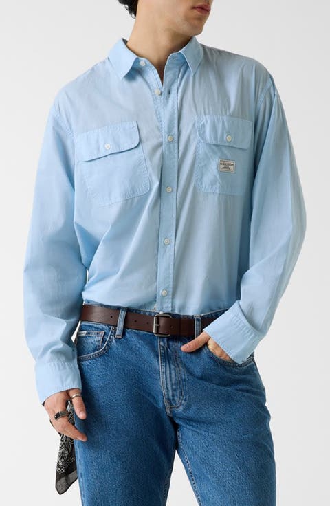 Boxi Cotton Button-Up Shirt
