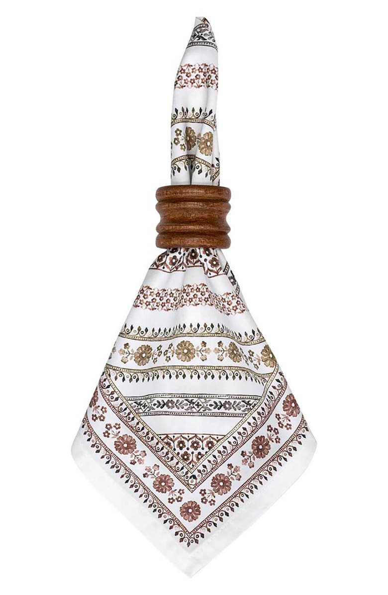 Juliska Set of 4 Seville Stripe Cotton Napkins, Alternate, color, Natural