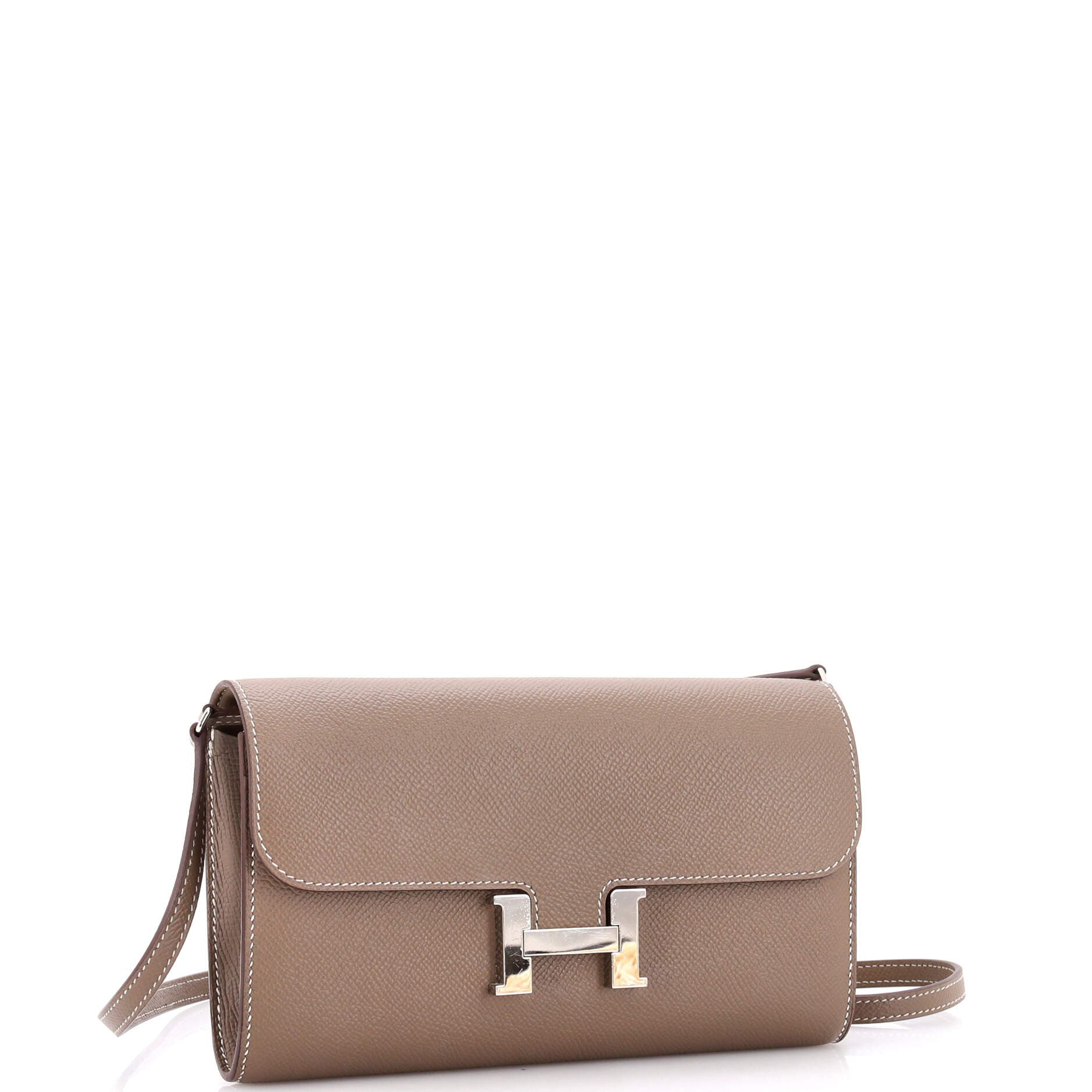 Pre-Owned Hermes Constance To Go Wallet Epsom, Alternate, color, Etoupe