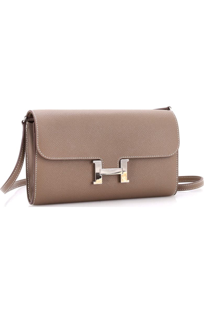 Pre-Owned Hermes Constance To Go Wallet Epsom, Alternate, color, Etoupe
