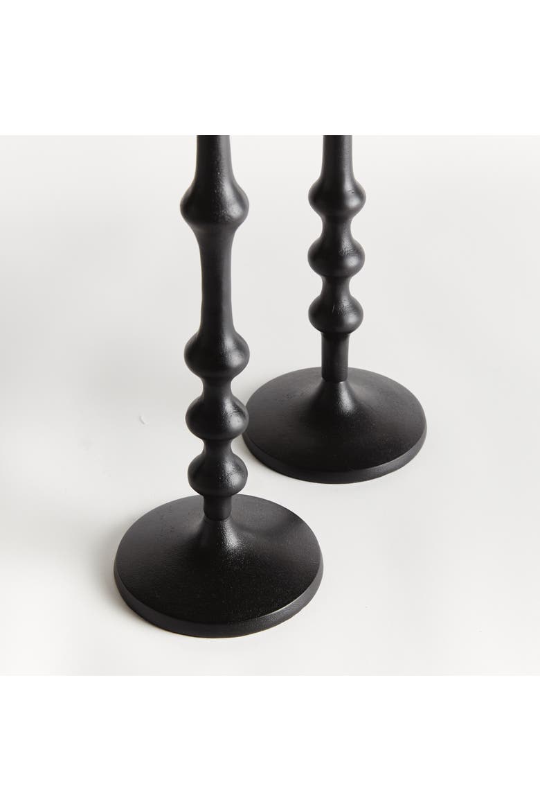 Nicholas Taper Holders, Set of 2 - Black Cast Aluminum, Alternate, color, Black