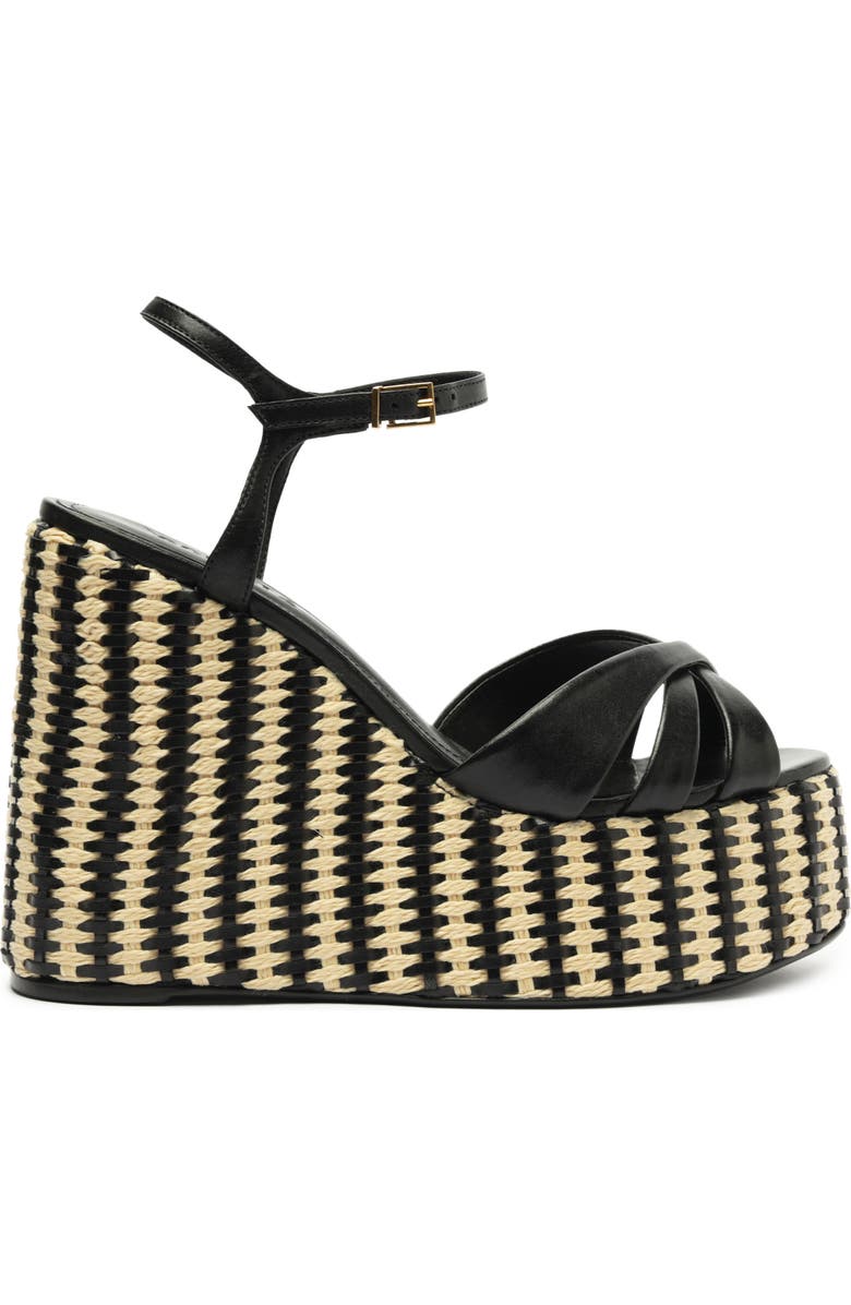 Schutz Keefa Ankle Strap Platform Wedge Sandal, Alternate, color,