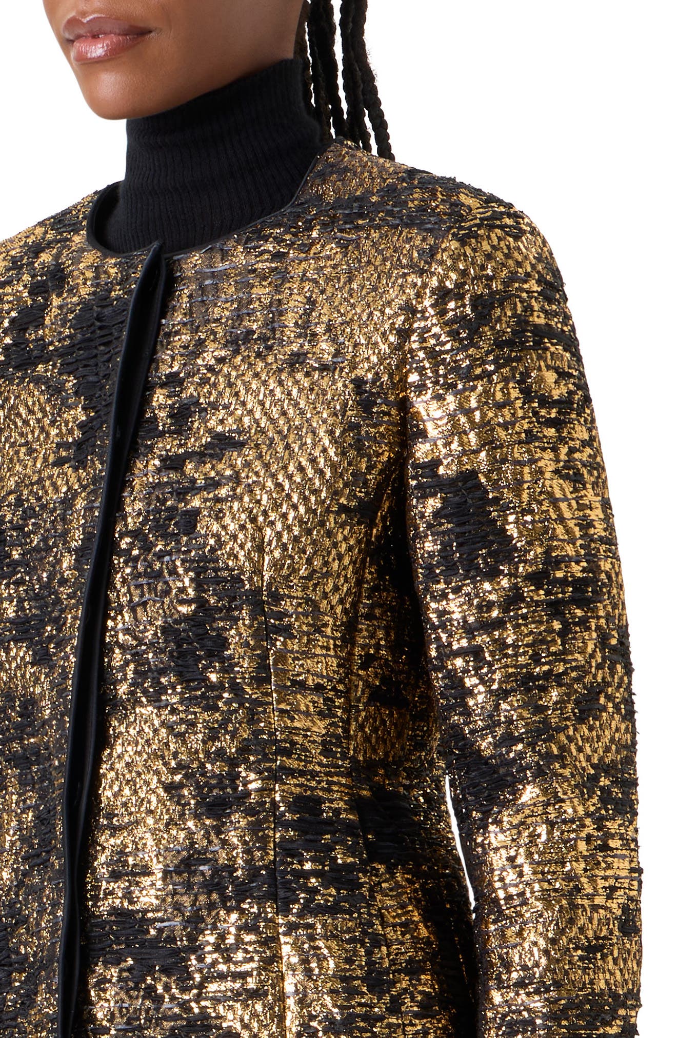 Akris Fragmented Techno Lamé Jacquard Jacket (Women) | Nordstrom