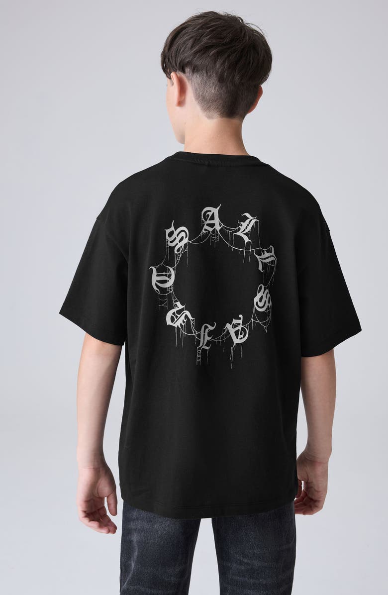 smALLSAINTS by ALLSAINTS Kids' Cryptierra Cotton Graphic T-Shirt, Alternate, color, Black