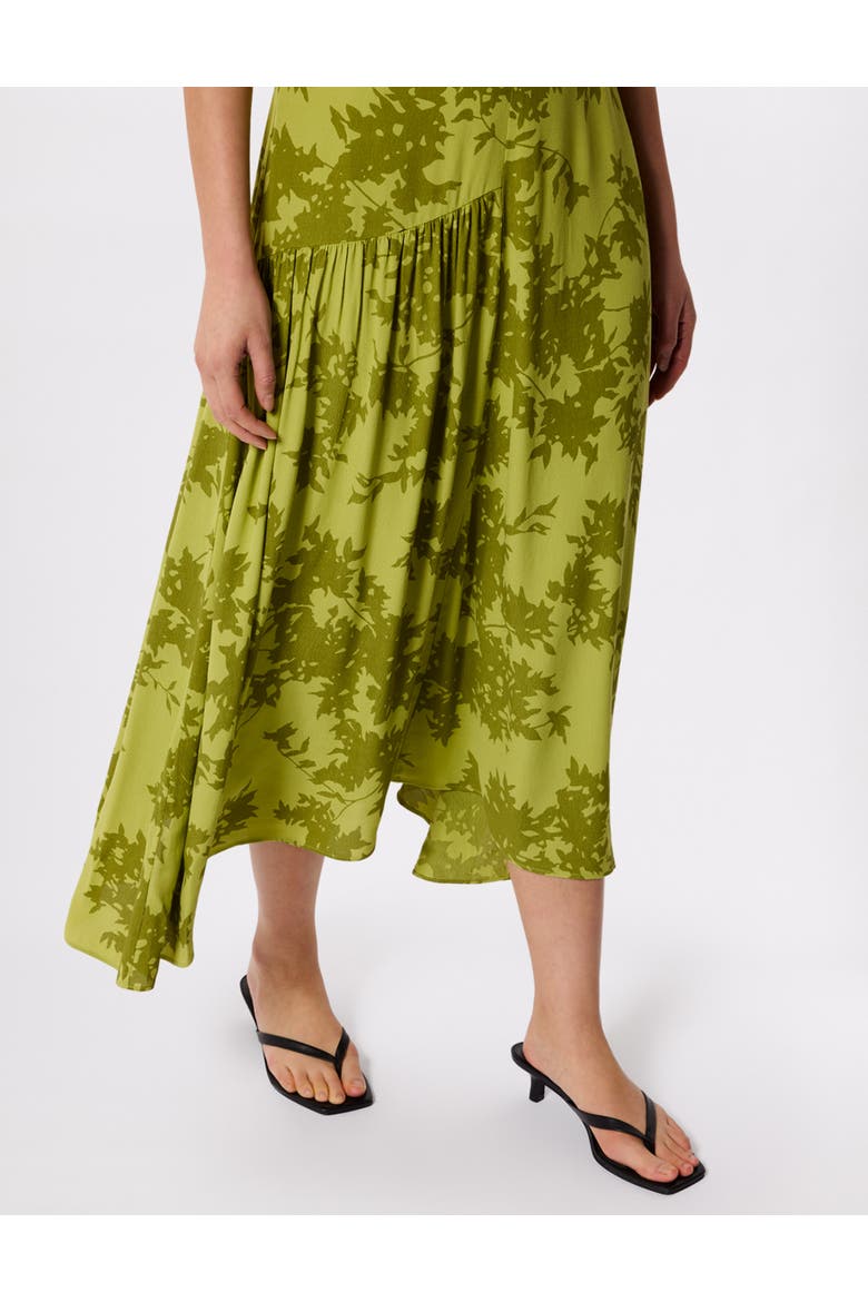 Floral Asymmetric Dress, Alternate, color, Grn/Multi