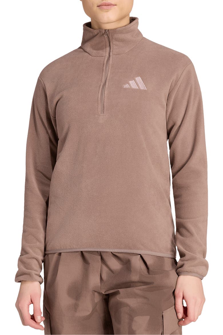 Essentials Half-Zip Fleece Pullover, Main, color, TRACE BROWN