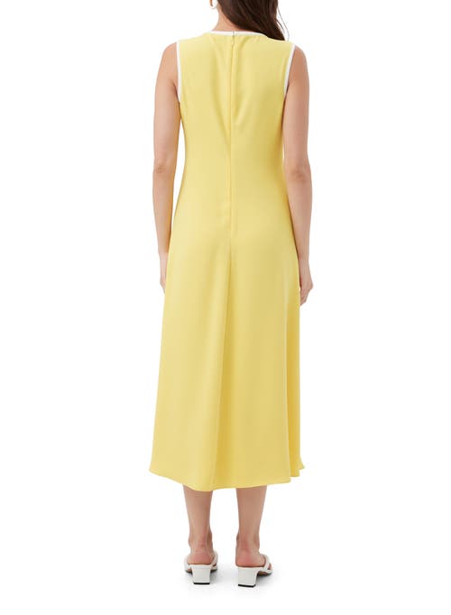 Trina Turk Magnifique Front Slit Midi Dress In Lavandou Lemon