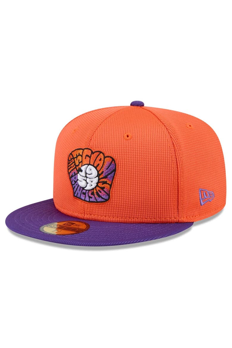 Men's New Era  Orange/Purple San Francisco Giants 2025 City Connect Batting Practice 59FIFTY Fitted Hat, Main, color, Orange