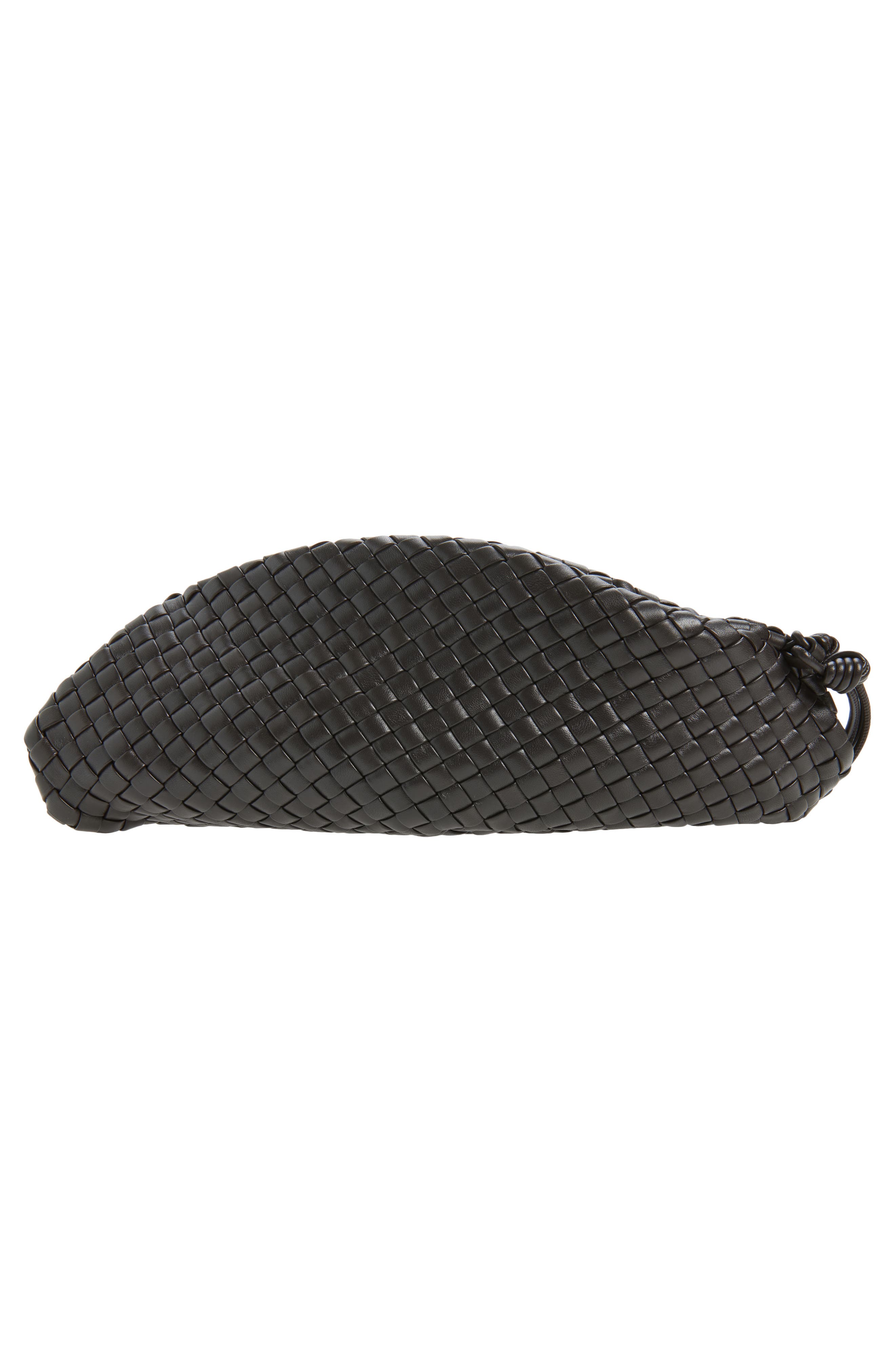 Bottega Veneta Small Onda Intrecciato Leather Clutch, Alternate, color, Espresso