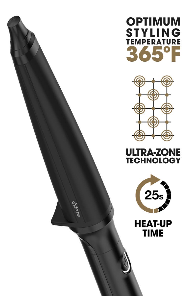 ghd Creative Curl Tapered Curling Wand, Alternate, color, Black