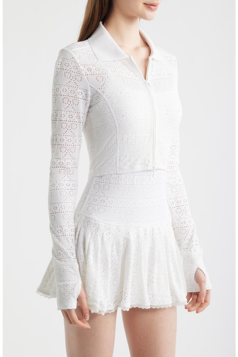 Tinker Pointelle Knit Jacket, Alternate, color, TRUE WHITE