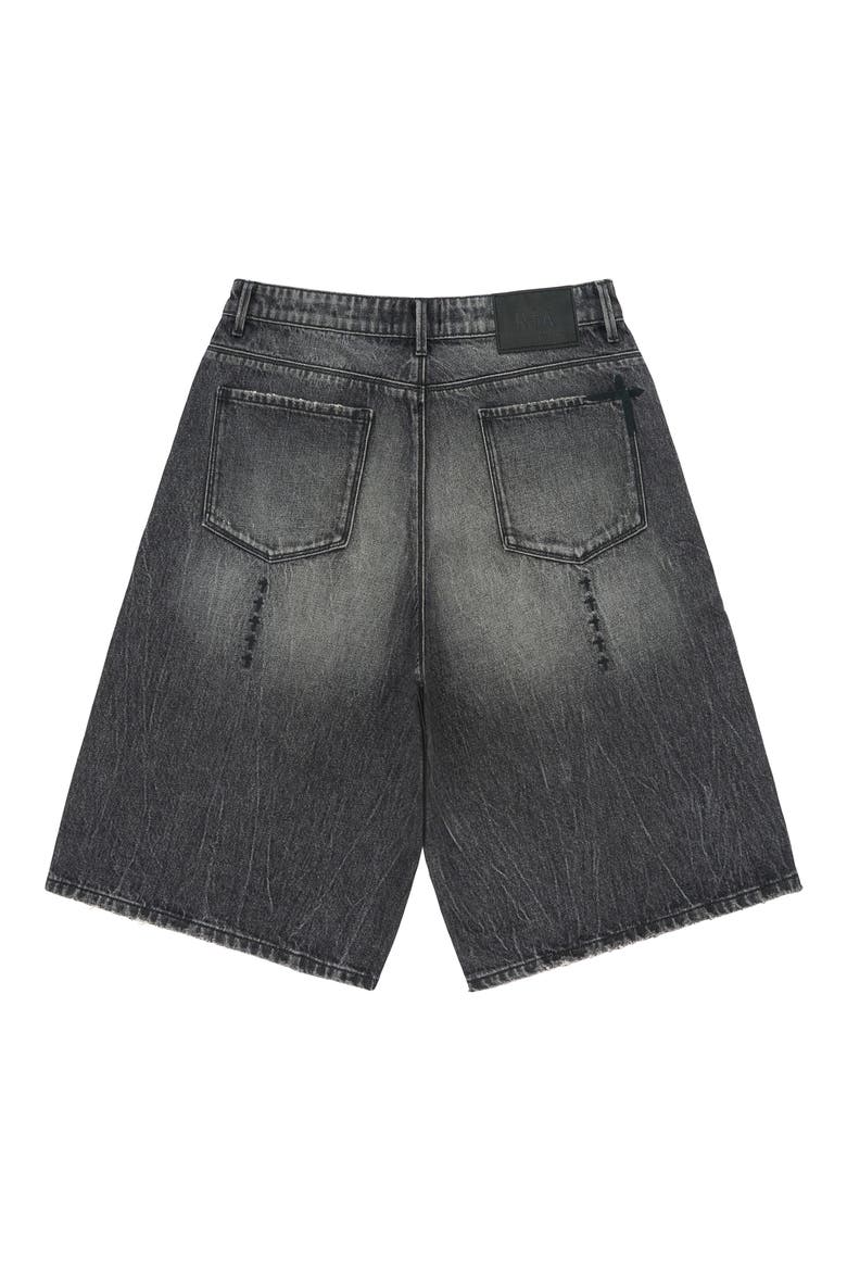 Gustavo Oversize Denim Bermuda Shorts, Alternate, color, ASH FADED