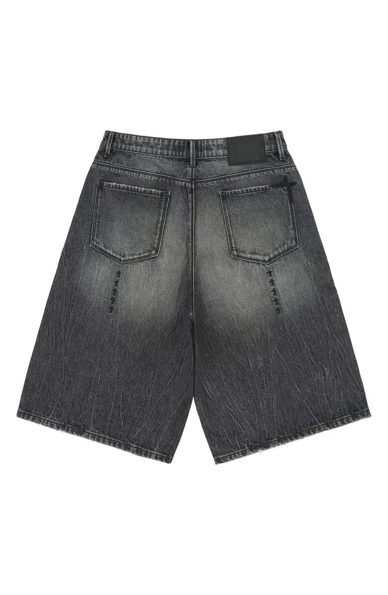 RtA Gustavo Oversize Denim Bermuda Shorts, Alternate, color, Ash Faded
