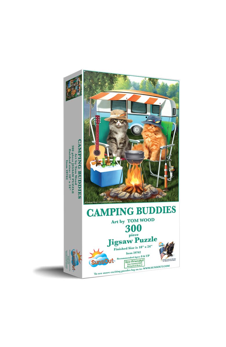 Sunsout Camping Buddies 300 piece Jigsaw Puzzle for Adults, Main, color, Multicolor