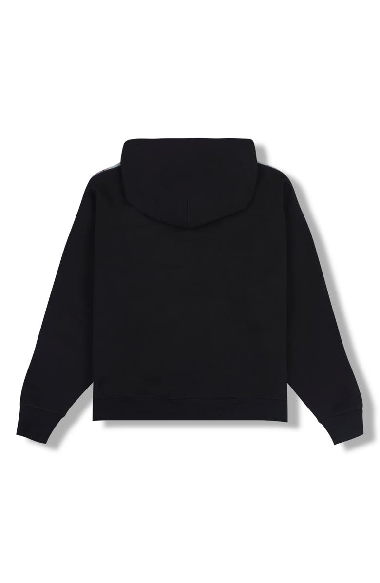 PLEASURES Career Contrast Plaid Hoodie, Alternate, color, Black