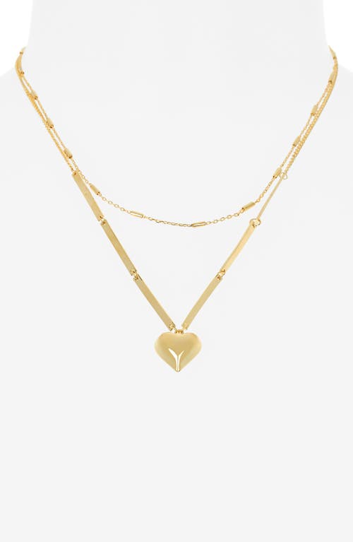 Leith Heart Pendant Layered Necklace In Gold