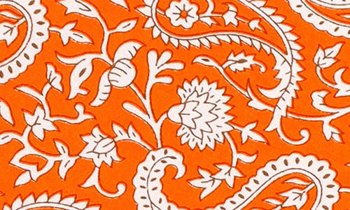 Tiramisu Print Cotton Table Runner In Orange