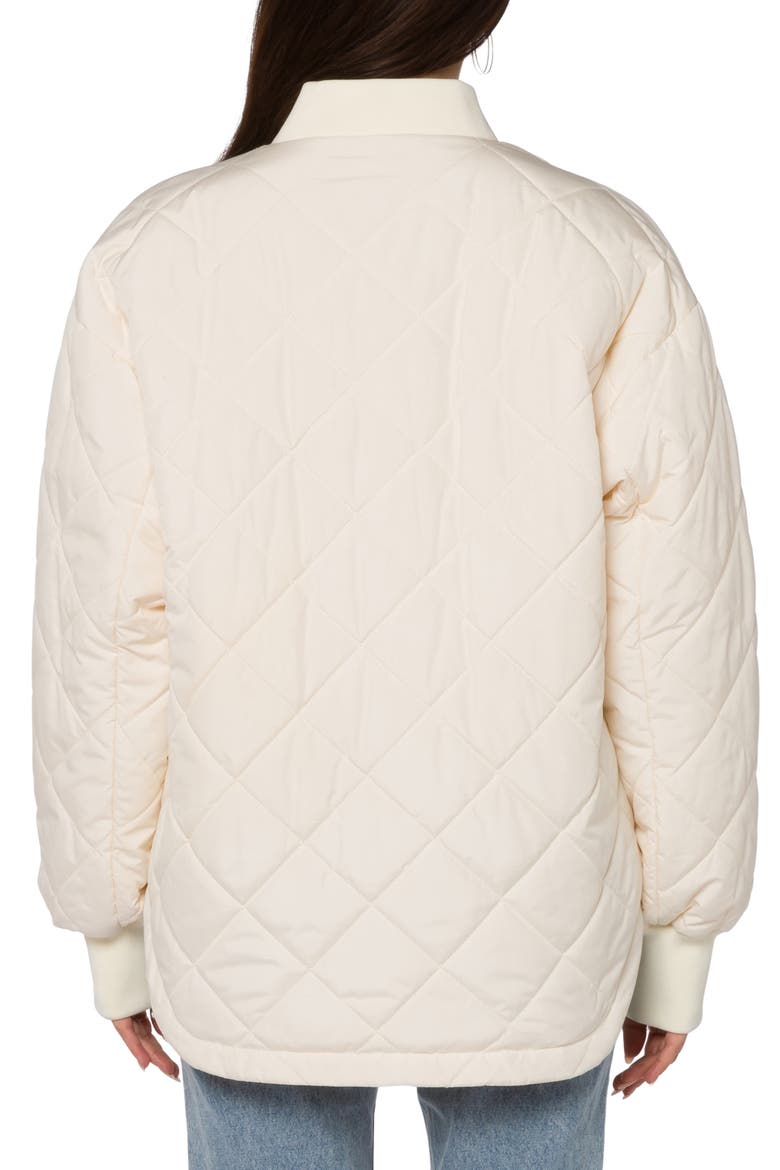 Celeste Quilted Bomber Jacket, Alternate, color, IVORY