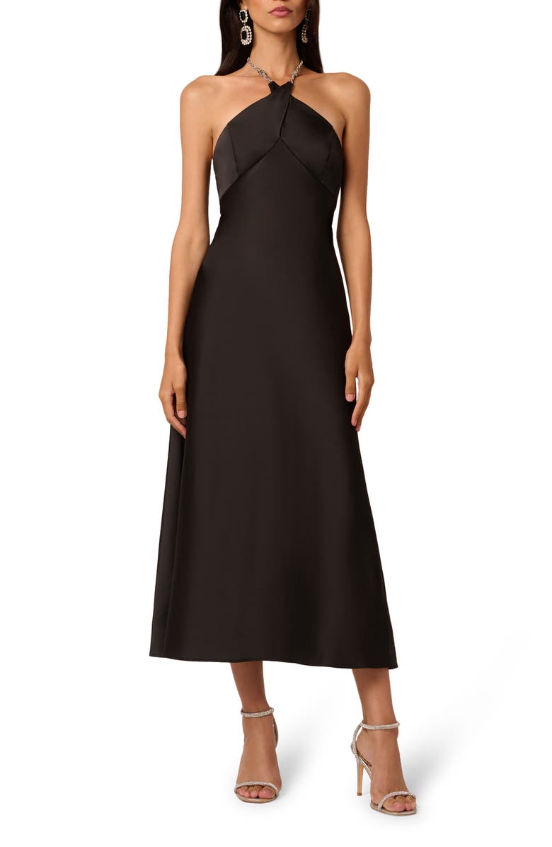 LIV FOSTER Quinn Satin Cocktail Dress, Main, color,