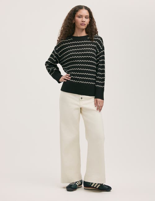 Finery London Sansa Long Sleeve Crochet Jumper In Black