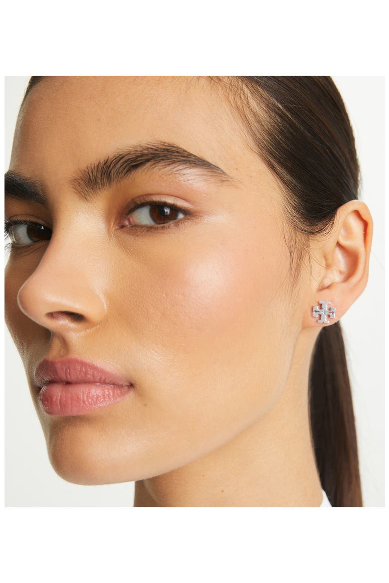 Icon Stud Earrings, Alternate, color, SILVER