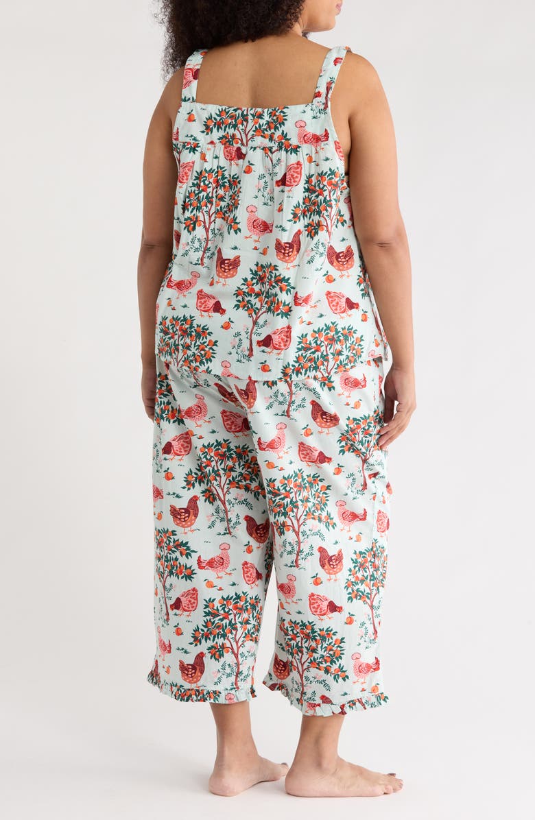 Printfresh Back to Bed Organic Cotton Poplin Cropped Pajamas, Alternate, color,